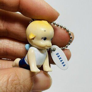 Rose O’Neill Dakara Kewpie Yoga Wave Pose Figure Keychain Chain Yogi Women Kid